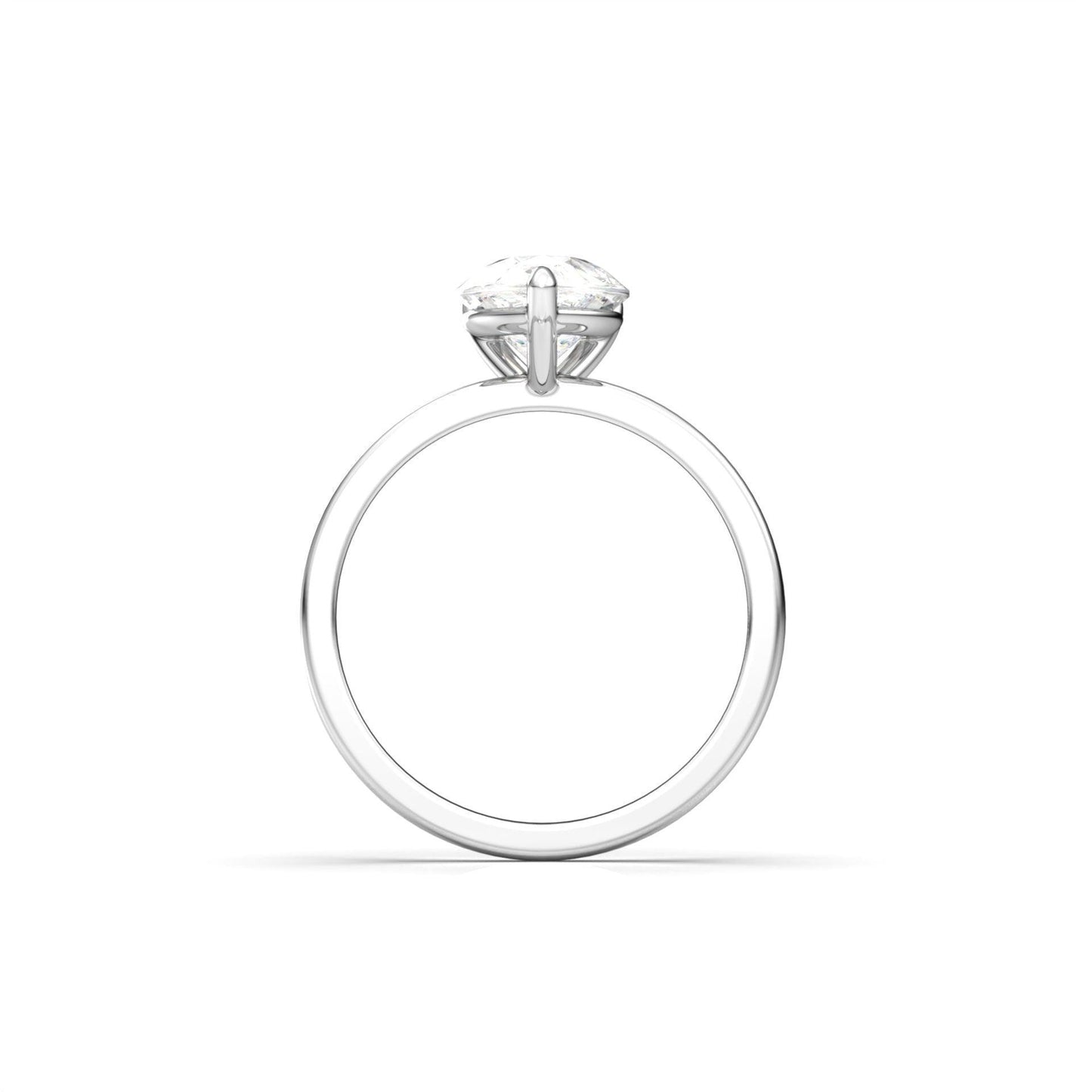Pear Solitaire Diamond Engagement Ring - Moissanite Engagement Rings