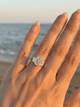 Emerald Trilogy Diamond Engagement Ring - Moissanite Engagement Rings