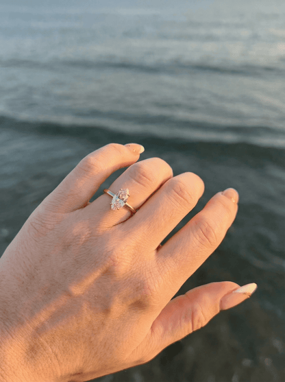 Marquise Solitaire Diamond Engagement Ring - Moissanite Engagement Rings