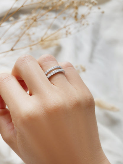 Full Pavè Moissanite Wedding Band