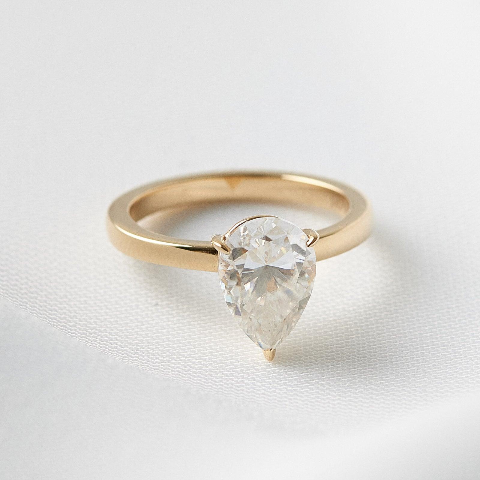 Pear Solitaire Engagement Ring - Guthrie Jewellery