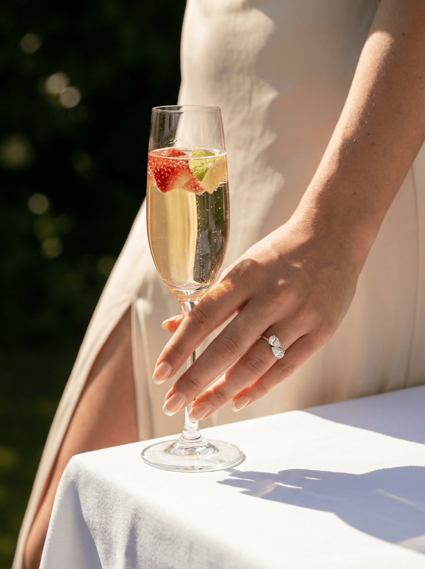 Pear Two - Stone Diamond Engagement Ring - Moissanite Engagement Rings