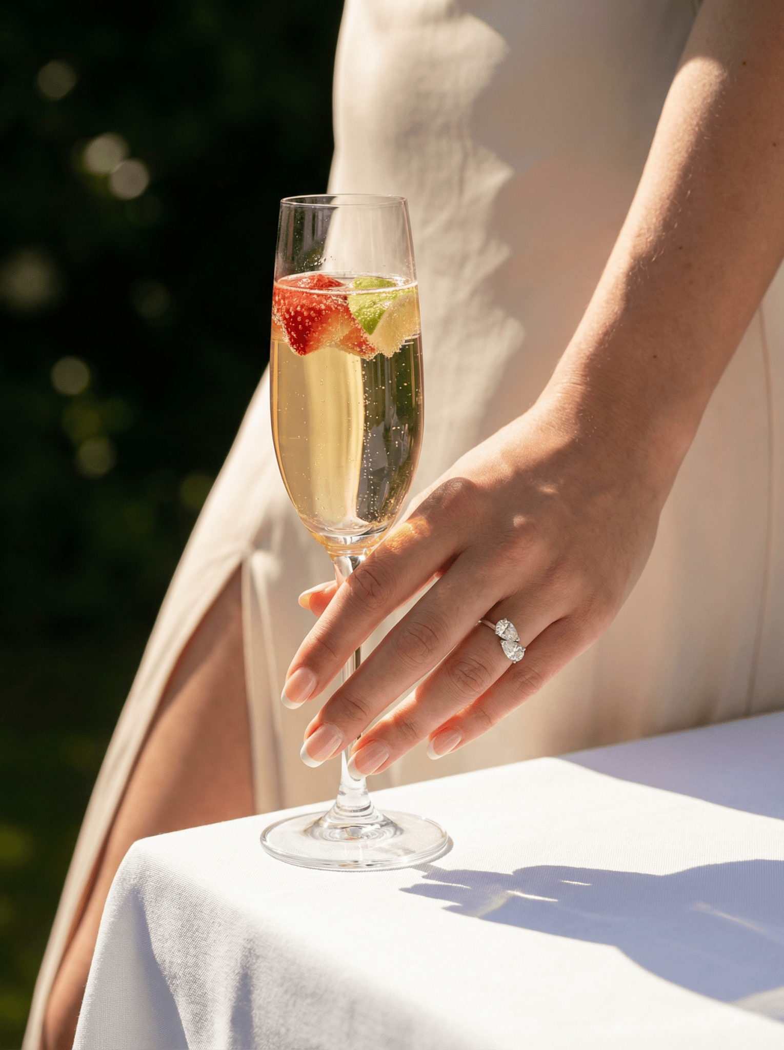 Pear Two - Stone Diamond Engagement Ring - Moissanite Engagement Rings