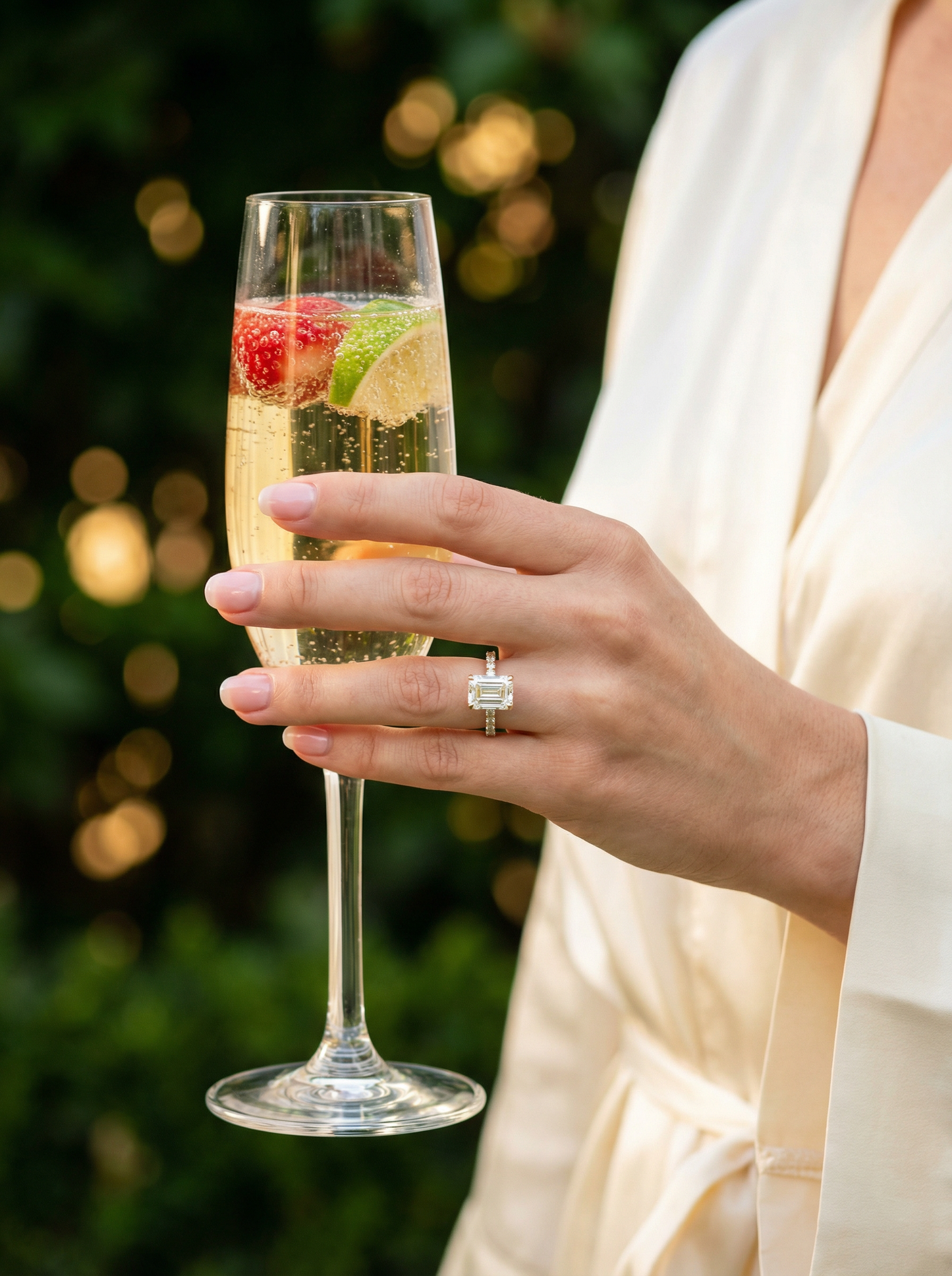 Radiant Hidden Halo Full Pavé Moissanite Engagement Ring