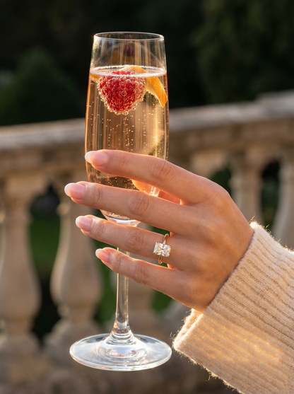 Radiant Hidden Halo Moissanite Engagement Ring