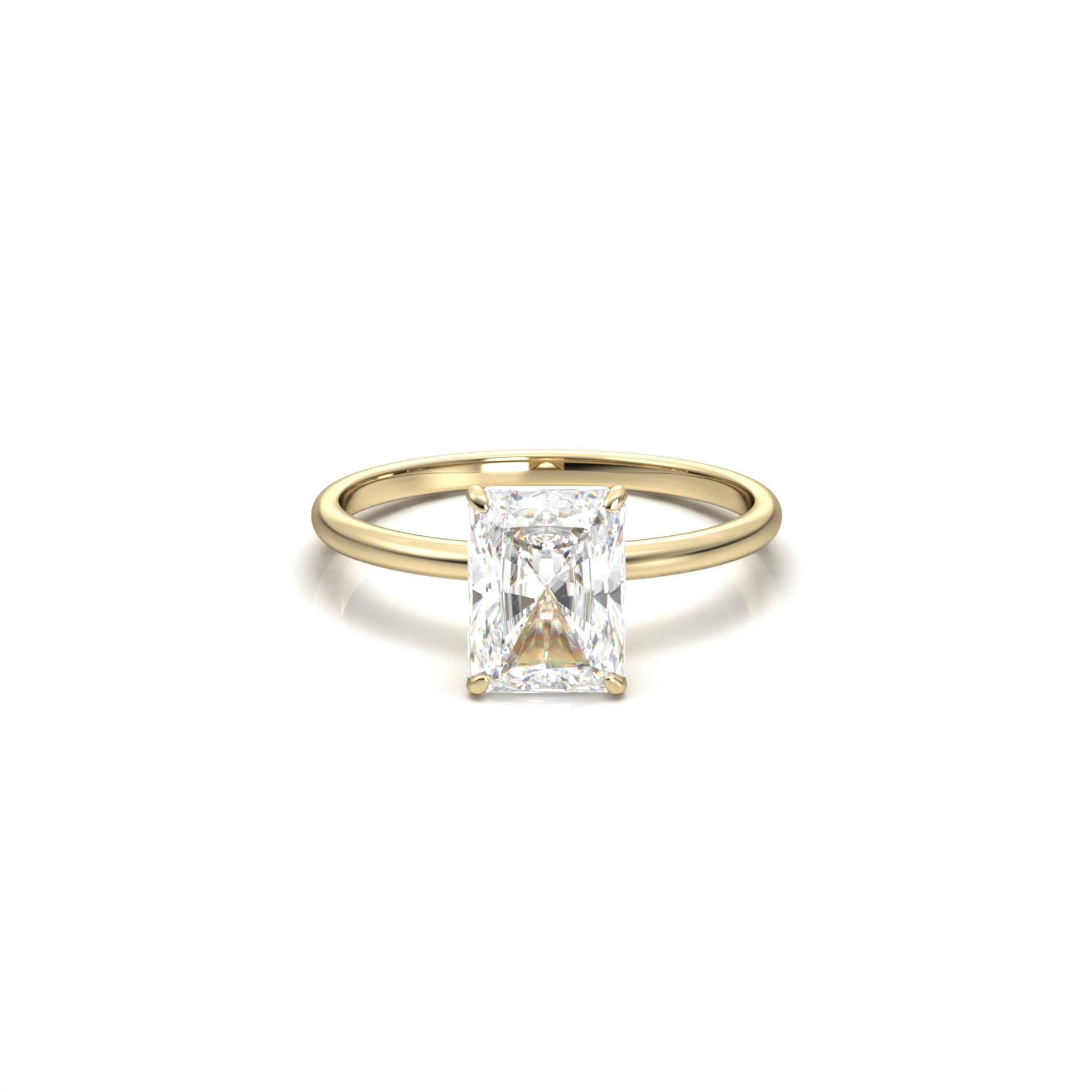 Radiant Solitaire Engagement Ring - Guthrie Jewellery