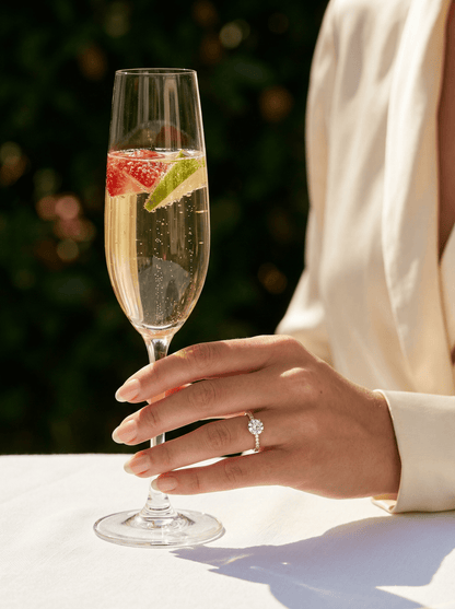 Round Hidden Halo Full Pavè Diamond Engagement Ring - Moissanite Engagement Rings