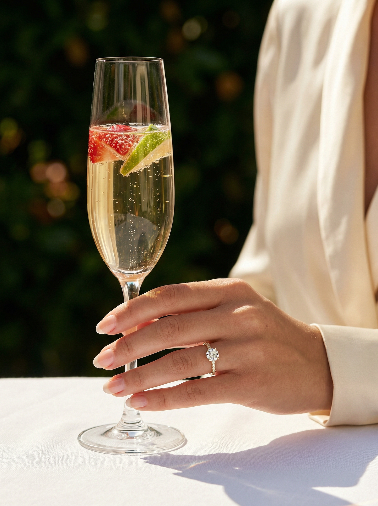 Round Hidden Halo Full Pavè Diamond Engagement Ring