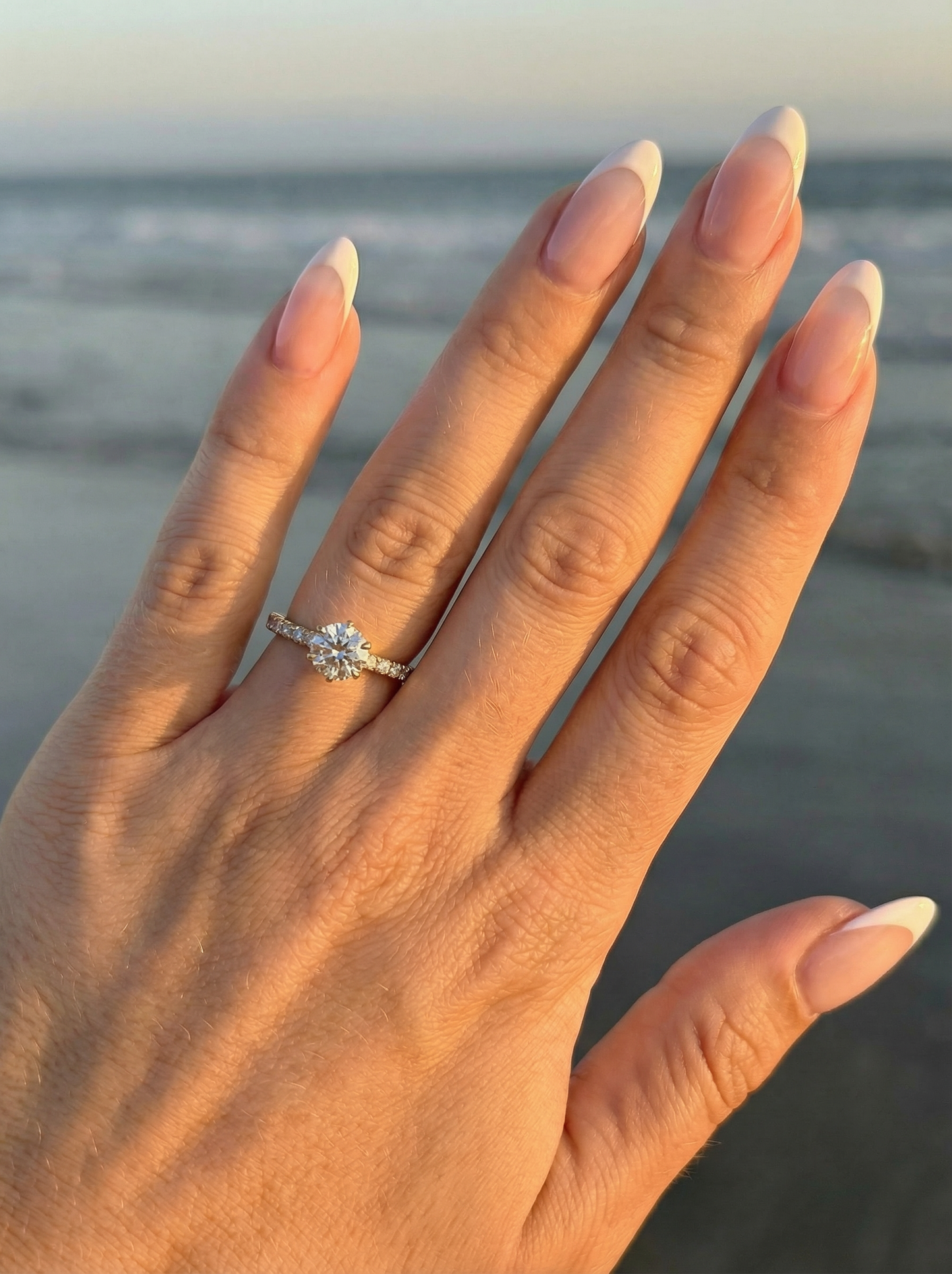 Round Hidden Halo Full Pavè Diamond Engagement Ring