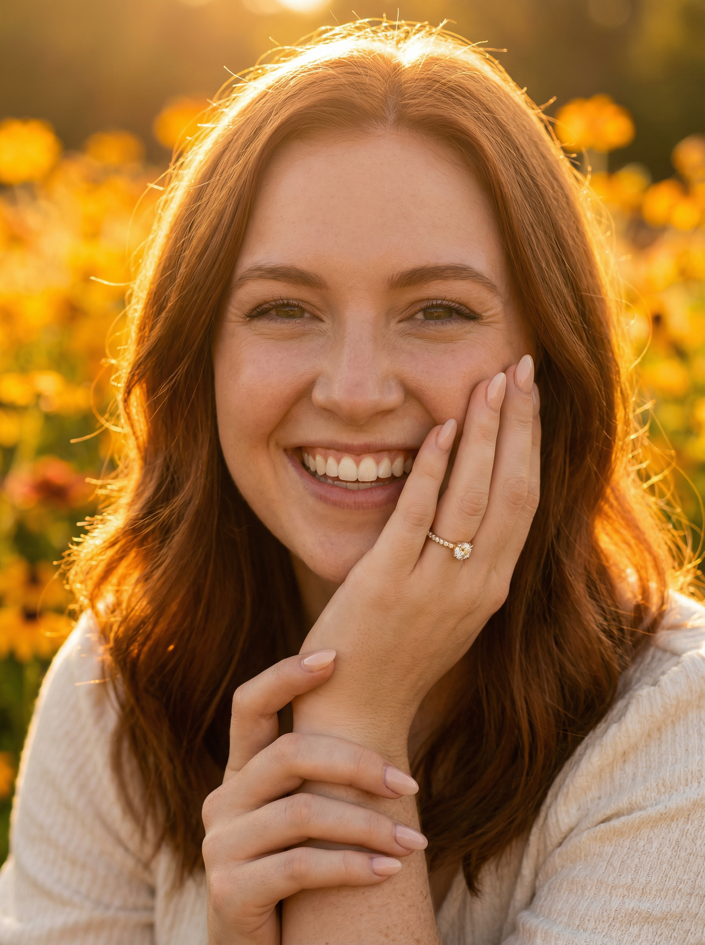 Round Hidden Halo Full Pavè Diamond Engagement Ring