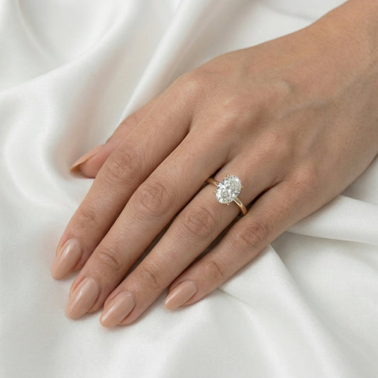Oval Cathedral Moissanite — Guthrie Jewellery