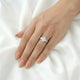 Oval Leaf Setting Moissanite Engagement Ring - Moissanite Engagement Rings