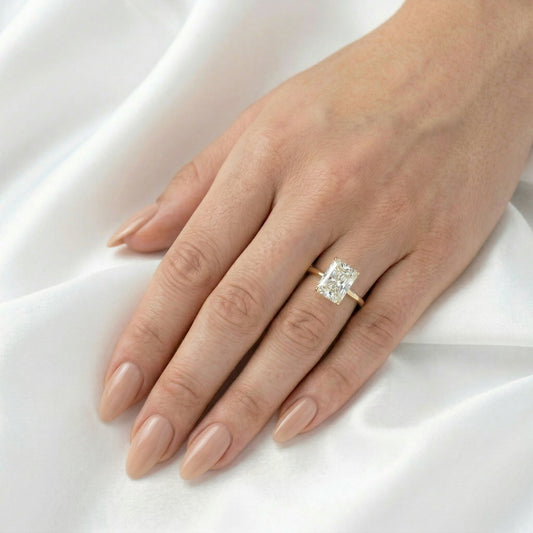 Radiant Solitaire Moissanite Engagement Ring — Guthrie Jewellery