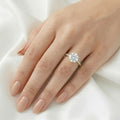 Celeste — Round Half Pavè & Hidden Halo Diamond Engagement Ring