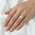 Aria — Round Hidden Halo Cathedral Diamond Engagement Ring