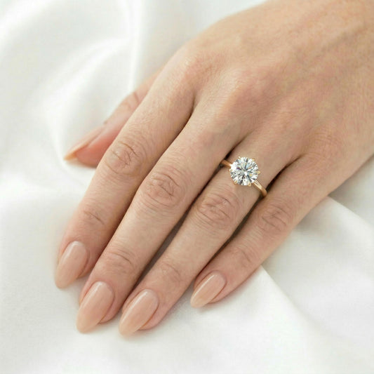 Round Hidden Halo Diamond Engagement Ring — Guthrie Jewellery