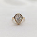 Mae — Pear Bezel Moissanite Engagement Ring