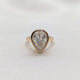 Pear Bezel Moissanite Engagement Ring - Moissanite Engagement Rings