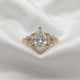 Marquise Cluster Stones Moissanite Engagement Ring - Moissanite Engagement Rings