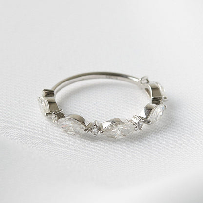 Cluster Diamond Wedding Band - Moissanite Engagement Rings
