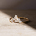 Curved Cluster Wedding Band - Ready To Ship