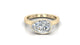 East West Bezel Pear Solitaire Diamond Engagement Ring - Moissanite Engagement Rings