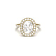 Elongated Cushion Halo Full Pavé Diamond Engagement Ring - Moissanite Engagement Rings