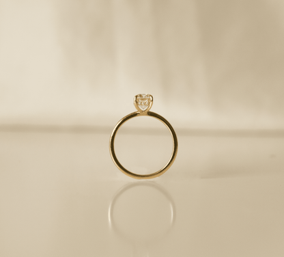 Elongated Cushion Hidden Halo Moissanite Engagement Ring - Ready To Ship - Moissanite Engagement Rings