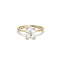 Elongated Cushion Solitaire Moissanite Engagement Ring