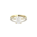 Emerald Hidden Halo Full Pavé Moissanite Engagement Ring