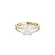 Emerald Hidden Halo With Full Pavé Moissanite Ring - Moissanite Engagement Rings
