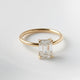 Emerald Solitaire Diamond Engagement Ring - Moissanite Engagement Rings