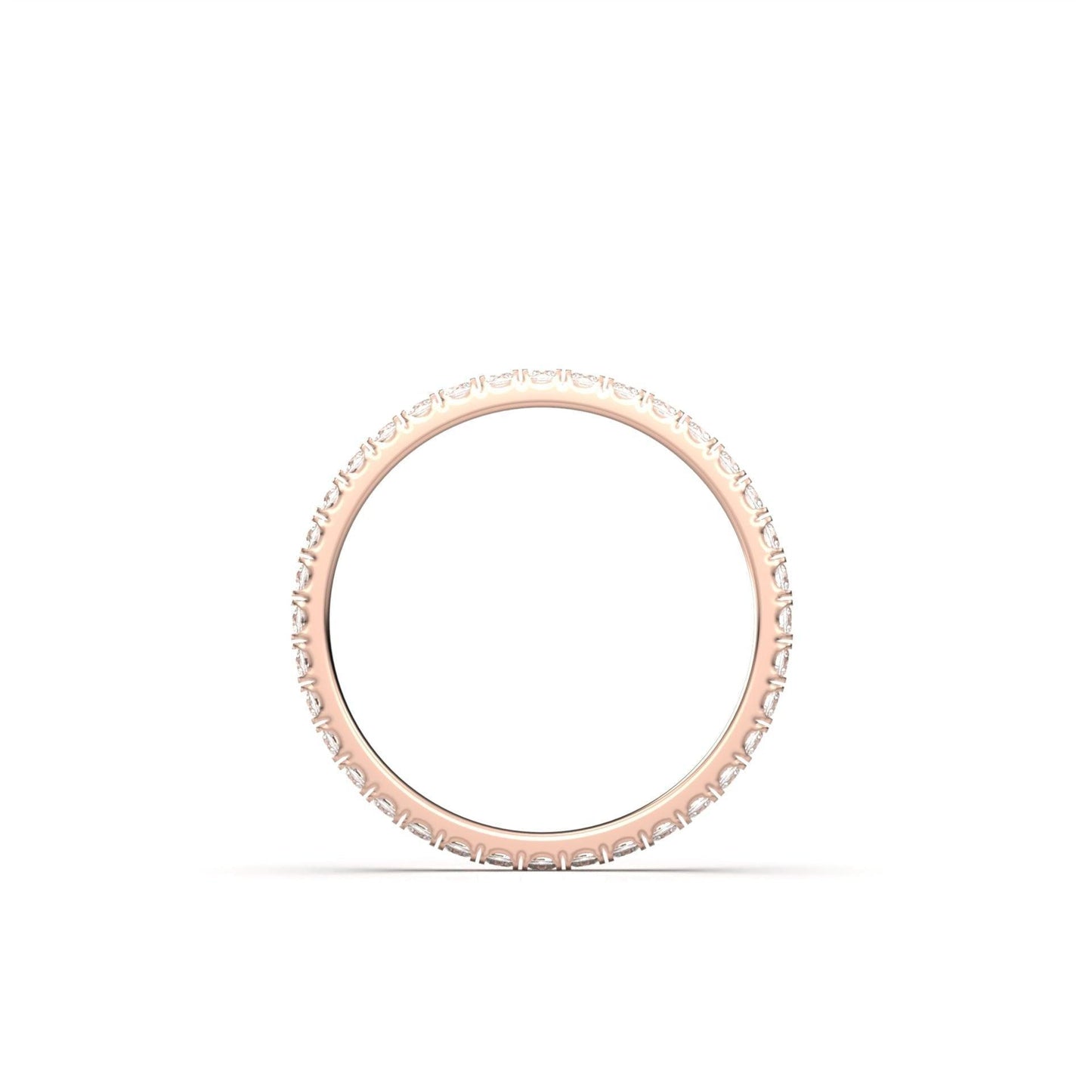 Full Pavè Diamond Wedding Band - Moissanite Engagement Rings