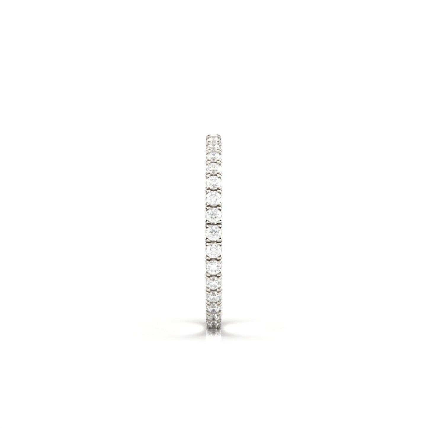 Full Pavè Diamond Wedding Band - Moissanite Engagement Rings