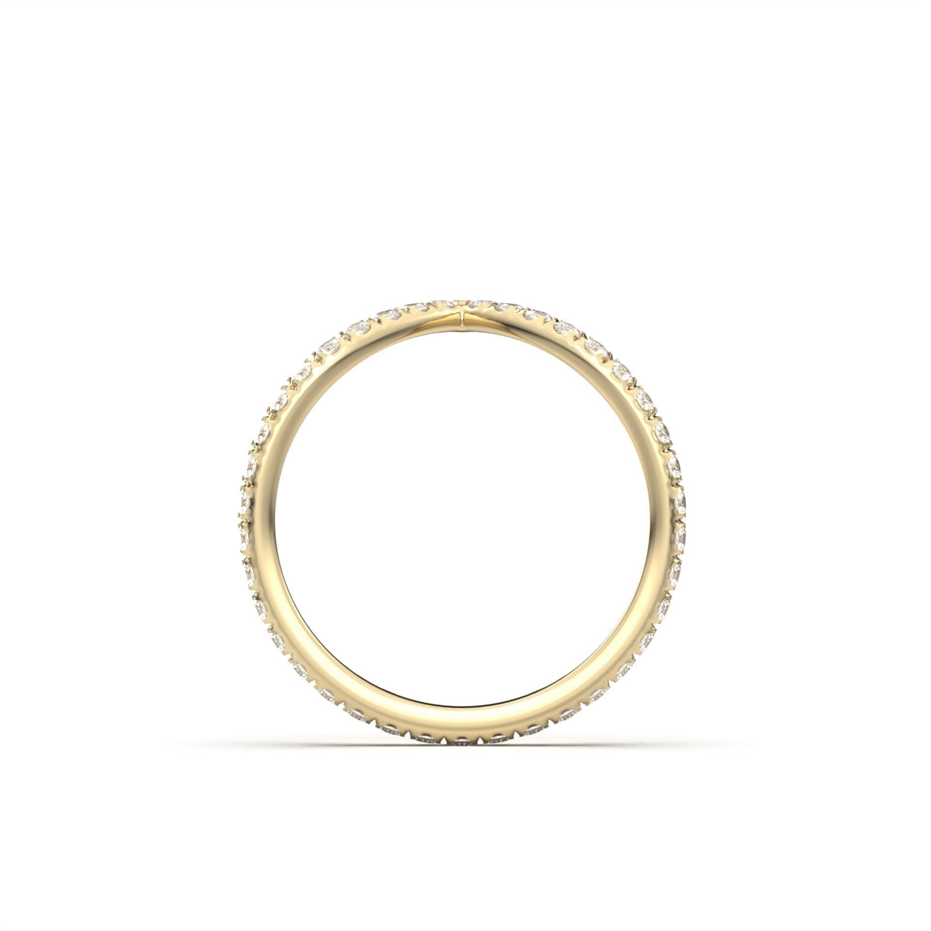 Full Pavè With Peak Diamond Wedding Band - Moissanite Engagement Rings