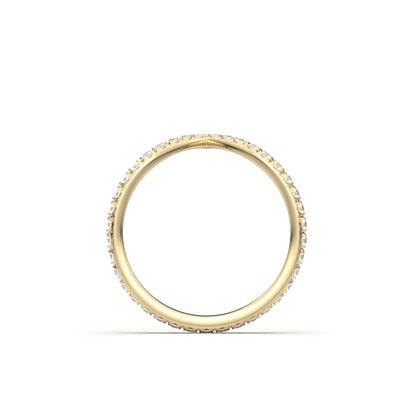 Full Pavè With Peak Diamond Wedding Band - Moissanite Engagement Rings