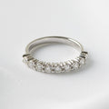 Half Eternity Moissanite Wedding Band