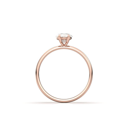 Marquise Solitaire Diamond Engagement Ring - Moissanite Engagement Rings