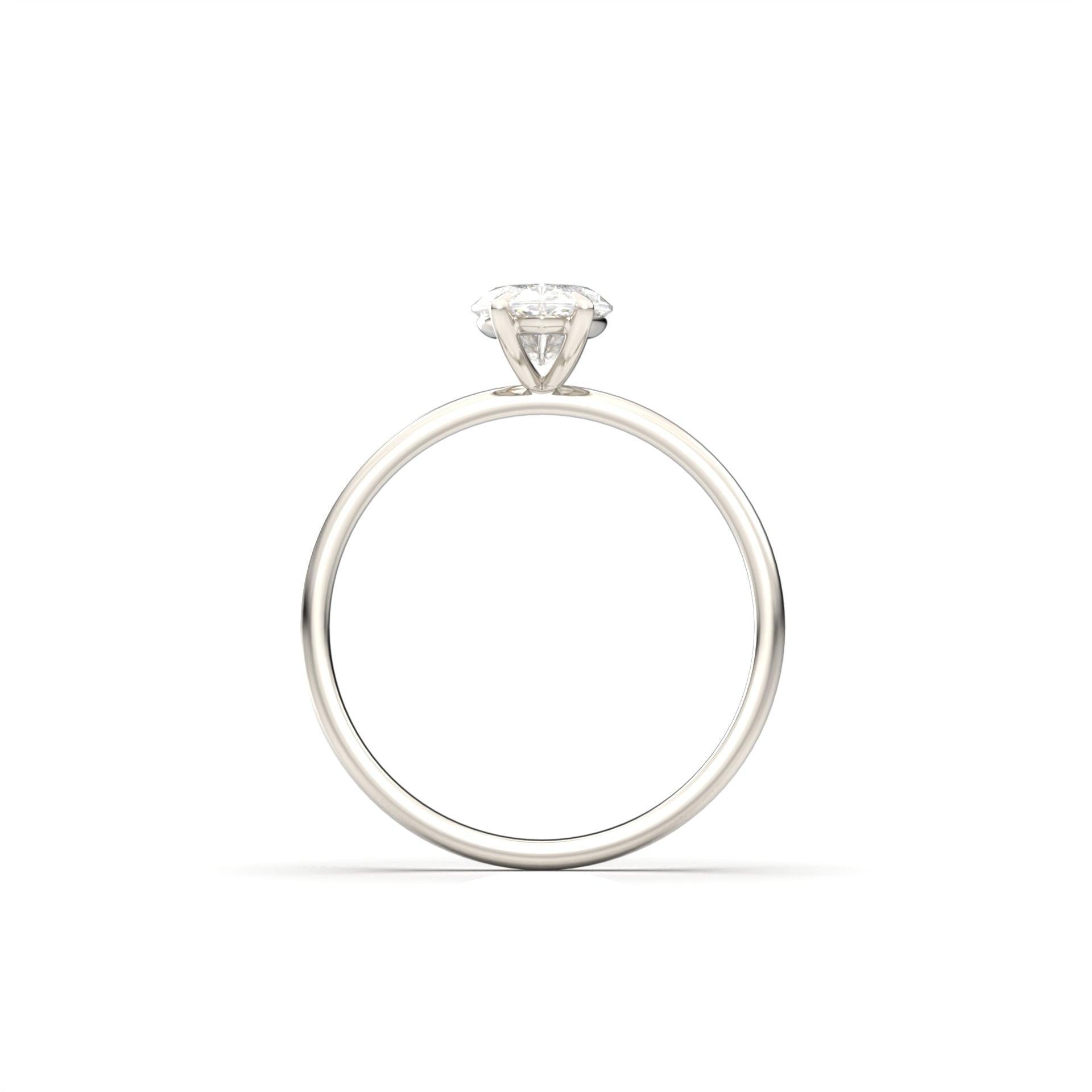 Marquise Solitaire Moissanite Engagement Ring - Moissanite Engagement Rings