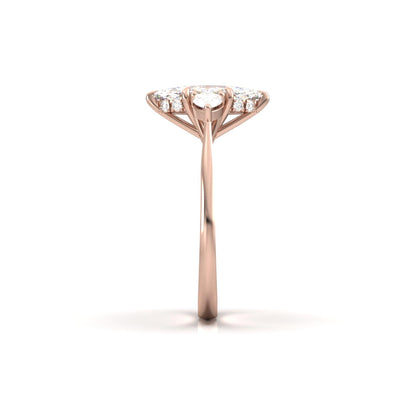 Marquise Trilogy Diamond Engagement Ring - Moissanite Engagement Rings