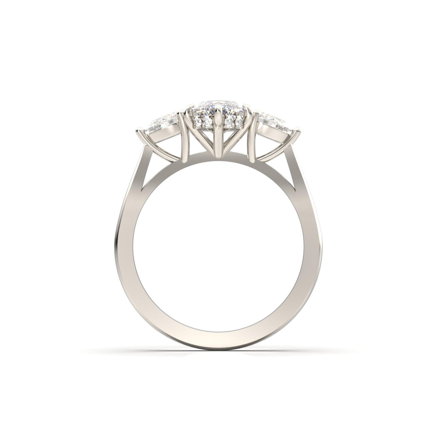 Marquise Trilogy Diamond Engagement Ring - Moissanite Engagement Rings
