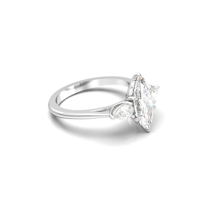 Marquise Trilogy Diamond Engagement Ring - Moissanite Engagement Rings