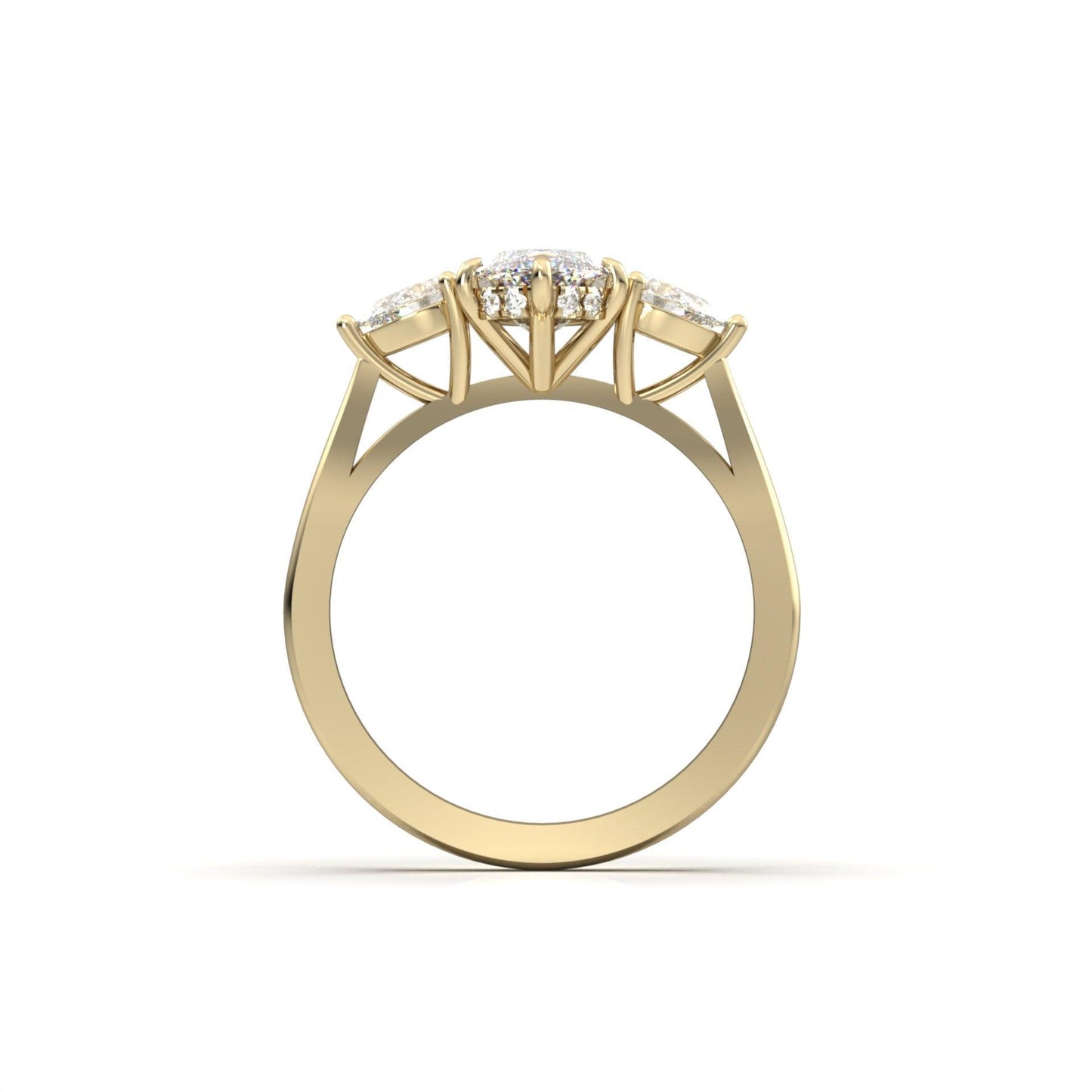 Marquise Trilogy Diamond Engagement Ring - Moissanite Engagement Rings
