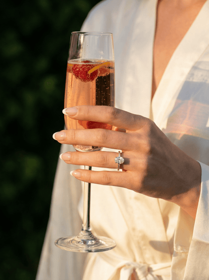Oval Full Pavé Diamond Engagement Ring - Moissanite Engagement Rings