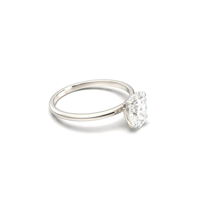 Oval Solitaire Diamond Engagement Ring - Moissanite Engagement Rings