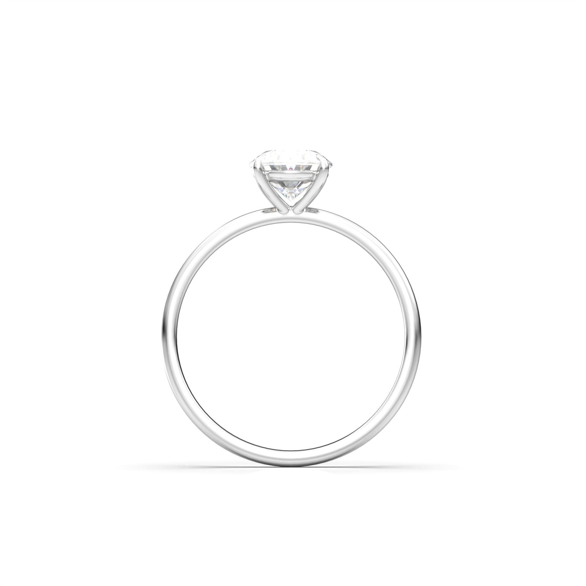 Oval Solitaire Moissanite Engagement Ring - Moissanite Engagement Rings