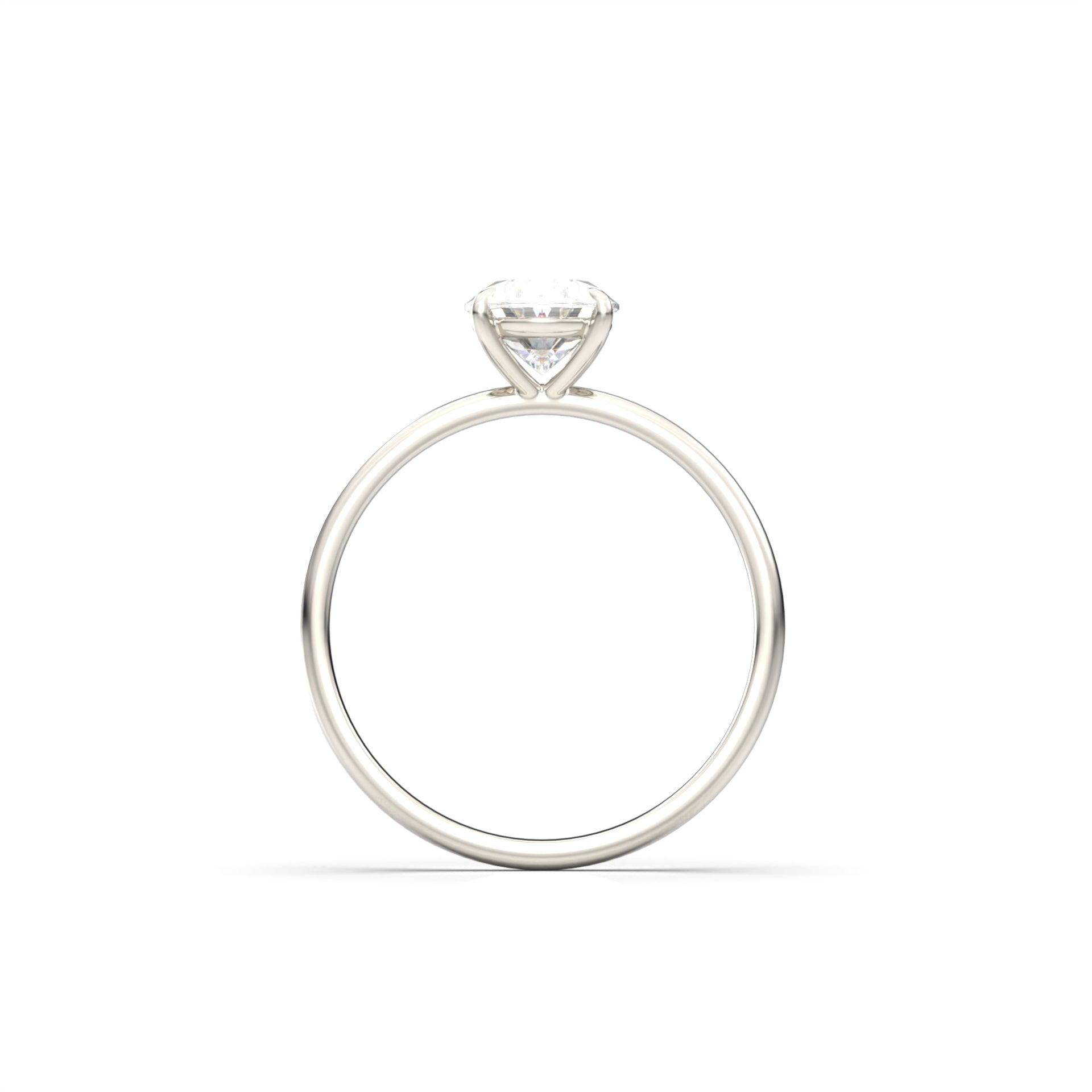 Oval Solitaire Moissanite Engagement Ring - Moissanite Engagement Rings