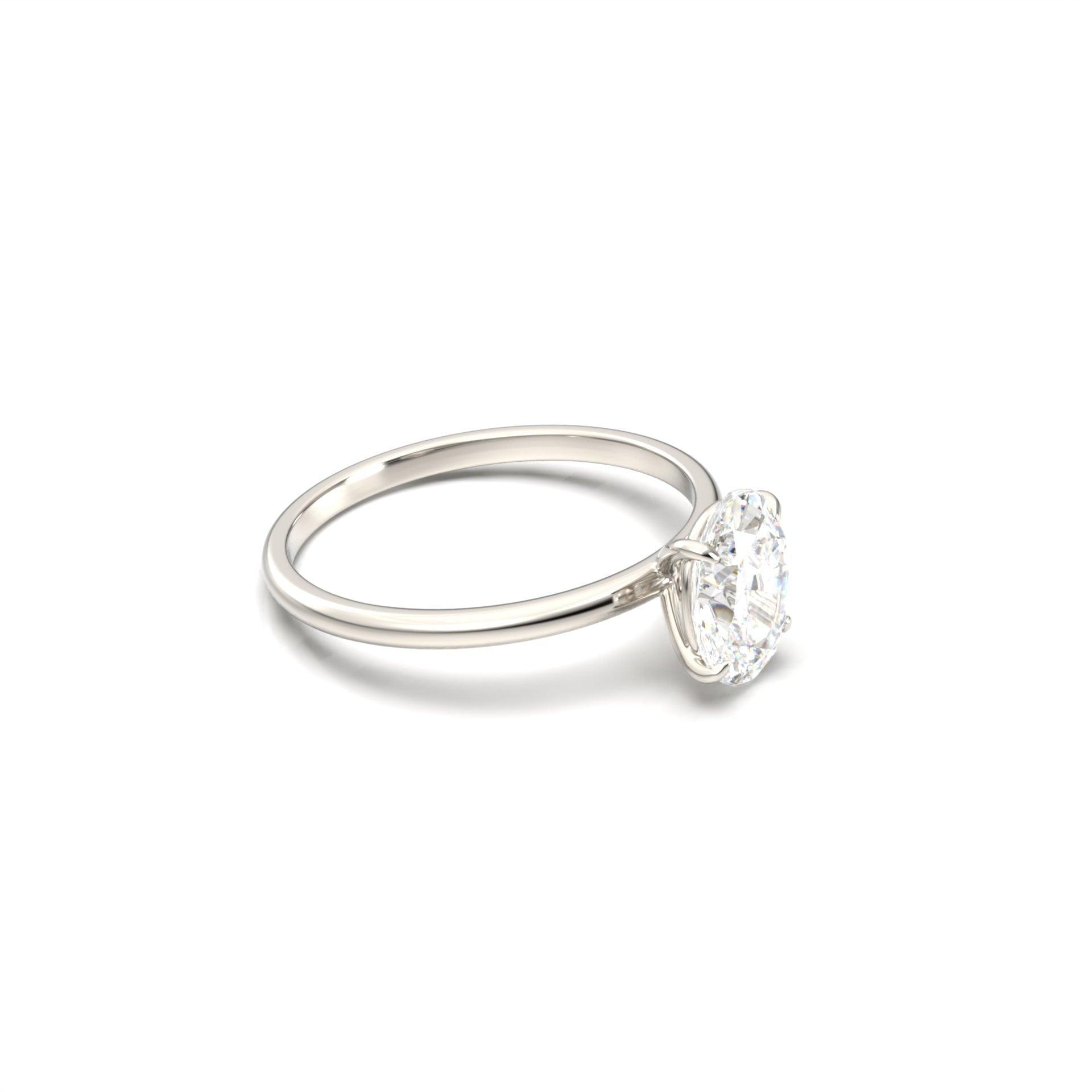 Oval Solitaire Moissanite Engagement Ring - Moissanite Engagement Rings