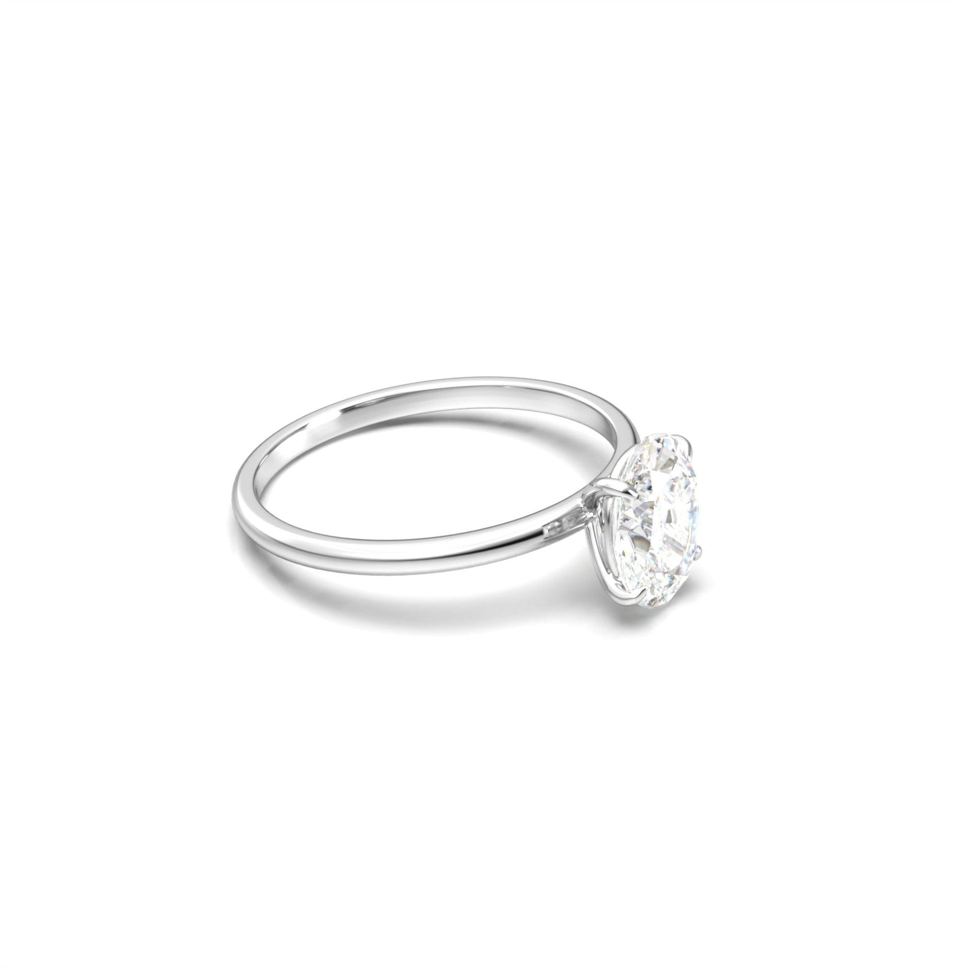 Oval Solitaire Moissanite Engagement Ring - Moissanite Engagement Rings