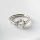 Oval Trio Accent Stones Diamond Engagement Ring - Moissanite Engagement Rings